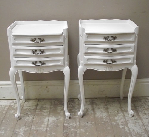 pair of vintage bedside tables